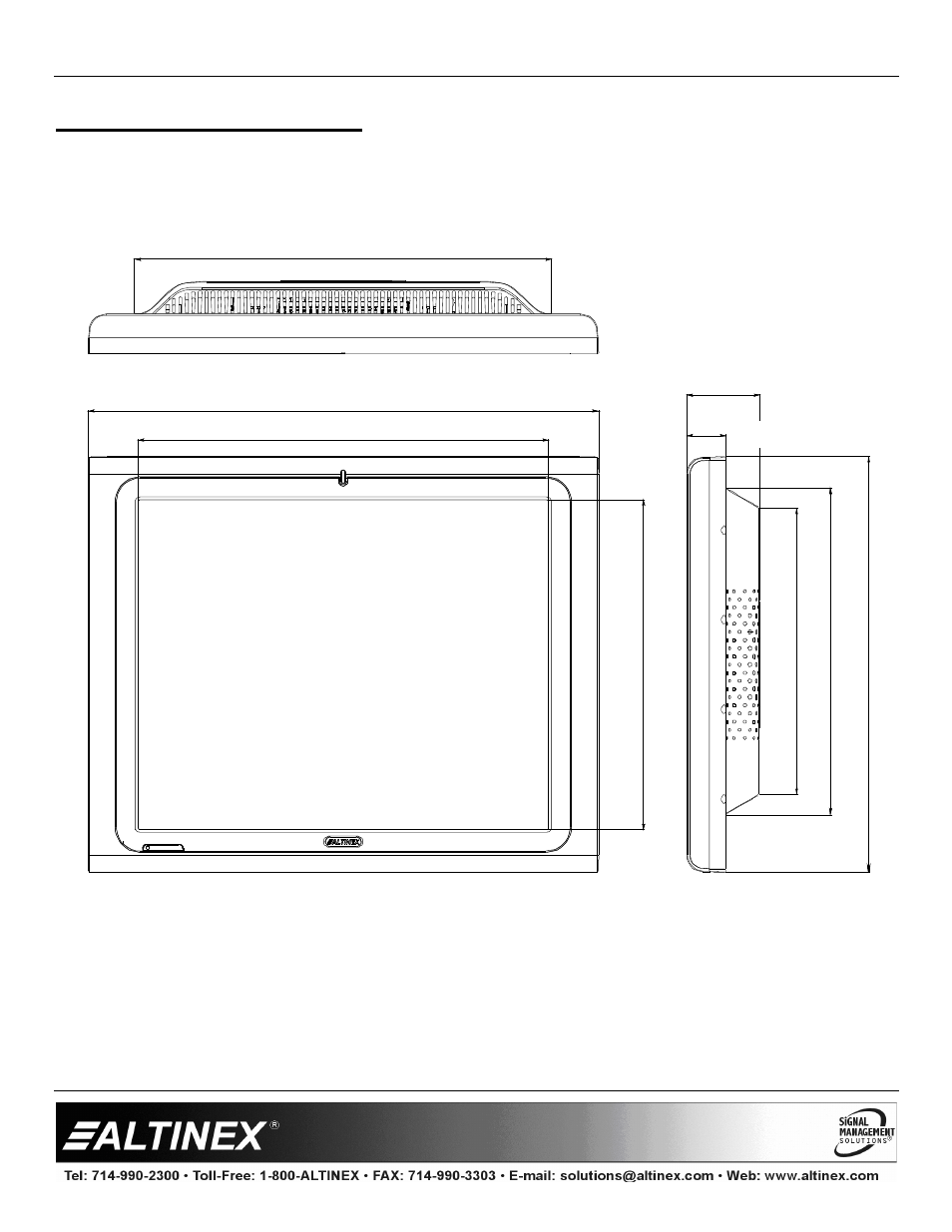 Special application | Altinex Touch Screen Controllers CP450 Series User Manual | Page 20 / 24
