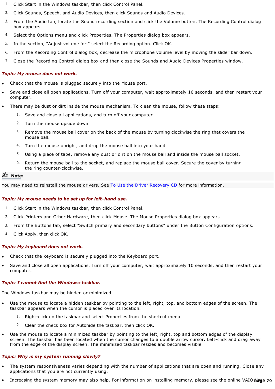 Sony PCV-RX570 User Manual | Page 79 / 115