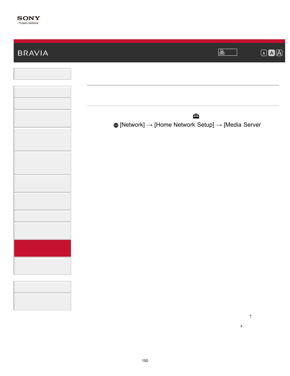 Checking the server connection | Sony KDL-70X830B User Manual | Page 156 / 256