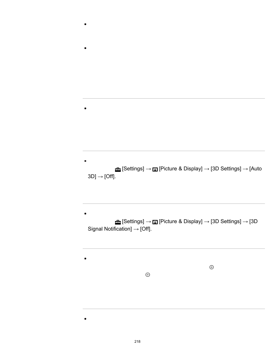 3d signal is detected, You cannot turn the active 3d glasses on, The led indicator on the active 3d glasses blinks | Sony KDL-70X830B User Manual | Page 224 / 256