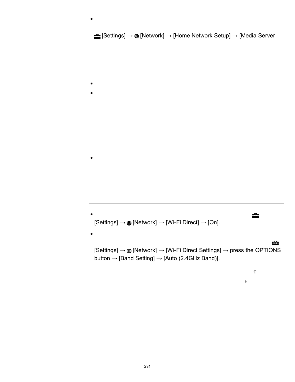 The tv cannot be found by a wi-fi direct device | Sony KDL-70X830B User Manual | Page 237 / 256