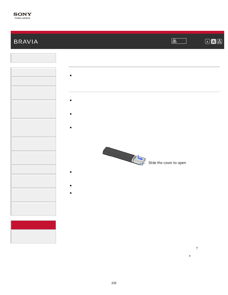 Remote control symptoms | Sony KDL-70X830B User Manual | Page 238 / 256