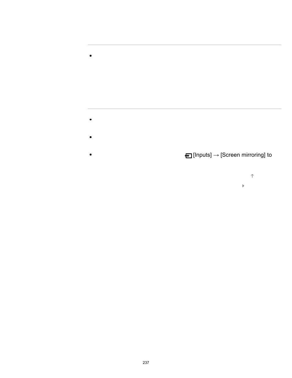 Some pay contents cannot be played, Mirroring compatible device | Sony KDL-70X830B User Manual | Page 243 / 256