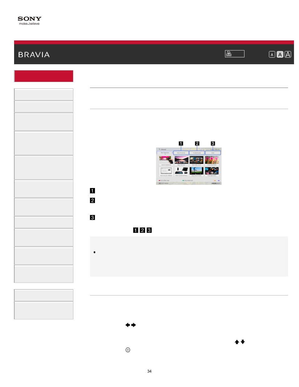How to use the i-manual | Sony KDL-70X830B User Manual | Page 40 / 256