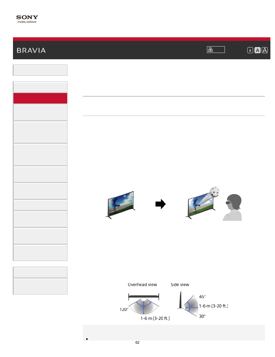 Watching in 3d | Sony KDL-70X830B User Manual | Page 68 / 256