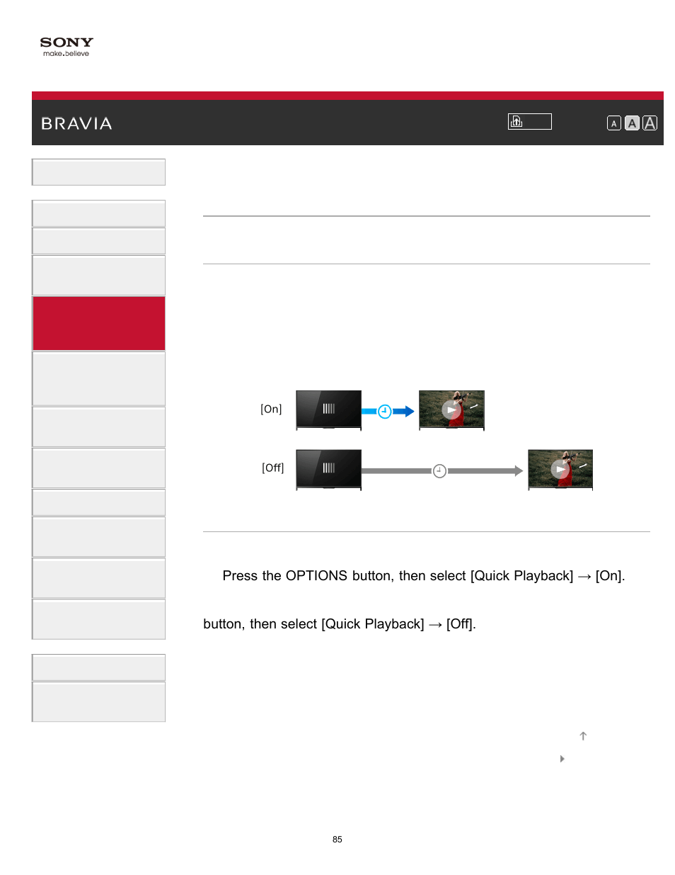 Enjoying internet services in comfort | Sony KDL-70X830B User Manual | Page 91 / 256