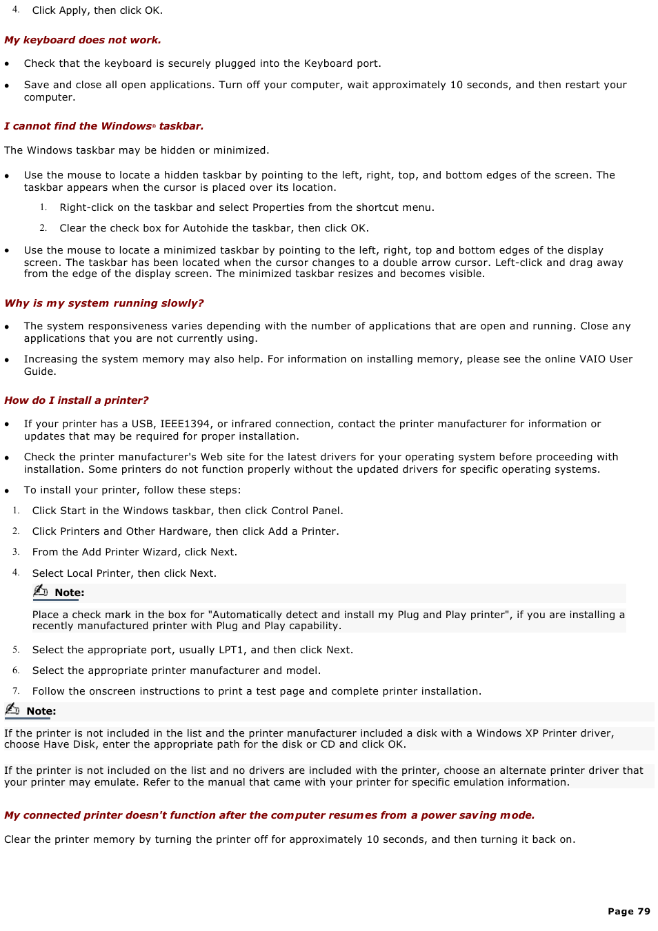 Sony PCV-MXS10 User Manual | Page 79 / 112