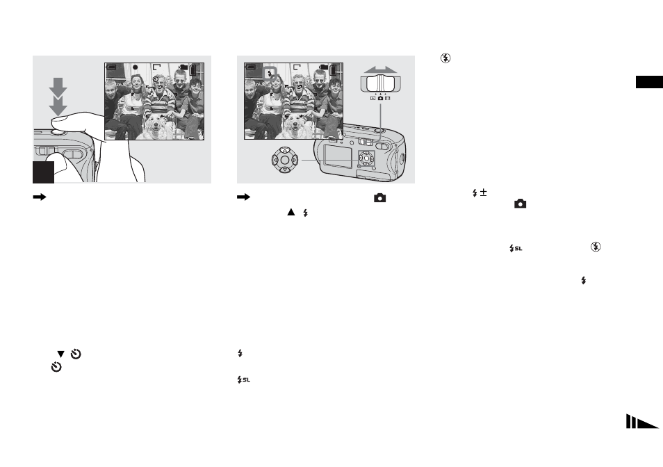 Selecting a flash mode | Sony DSC-P41 User Manual | Page 29 / 124