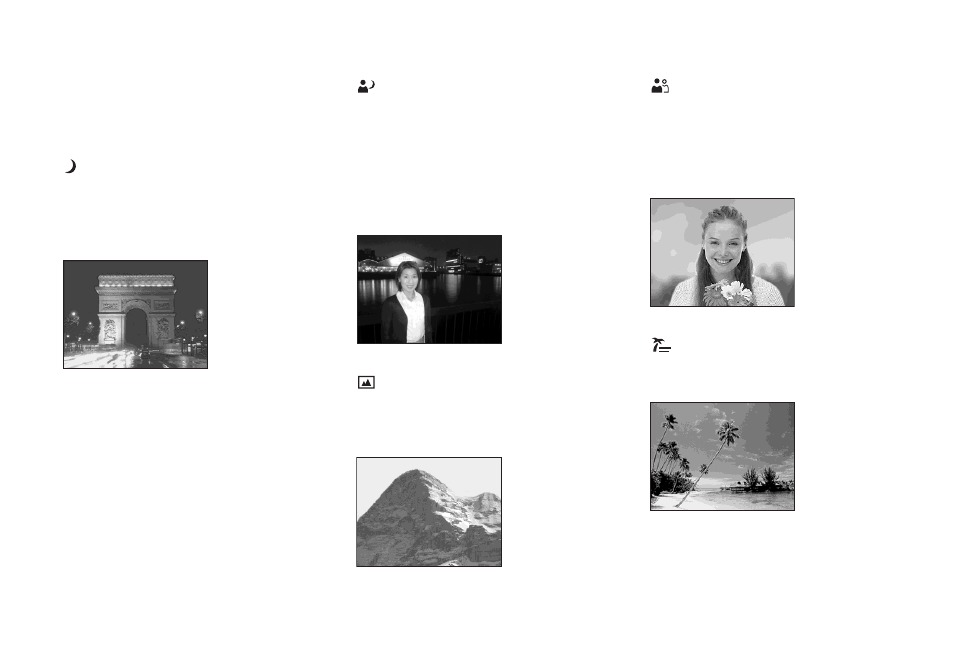 Shooting according to scene conditions | Sony DSC-P41 User Manual | Page 34 / 124