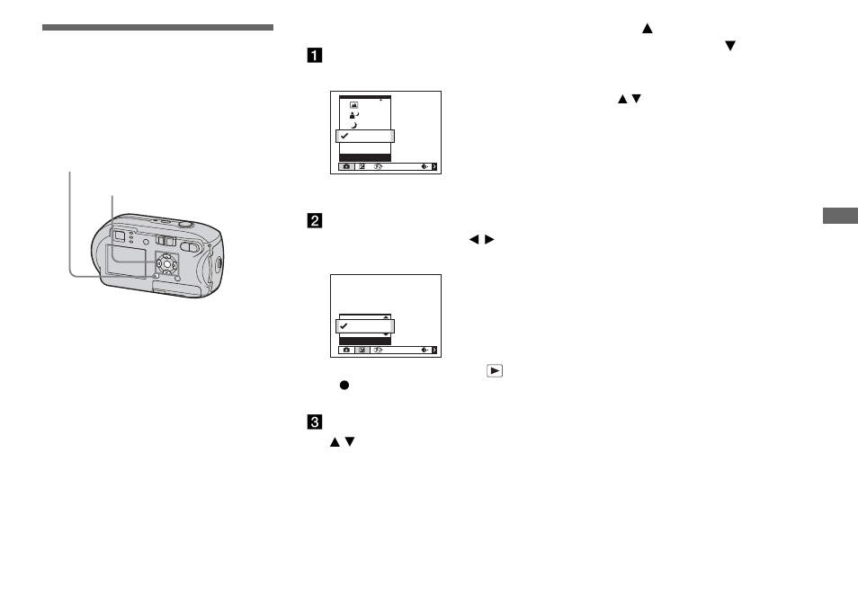 Before advanced operations, How to setup and operate your camera, Changing menu settings | Es 45, 45 an | Sony DSC-P41 User Manual | Page 45 / 124