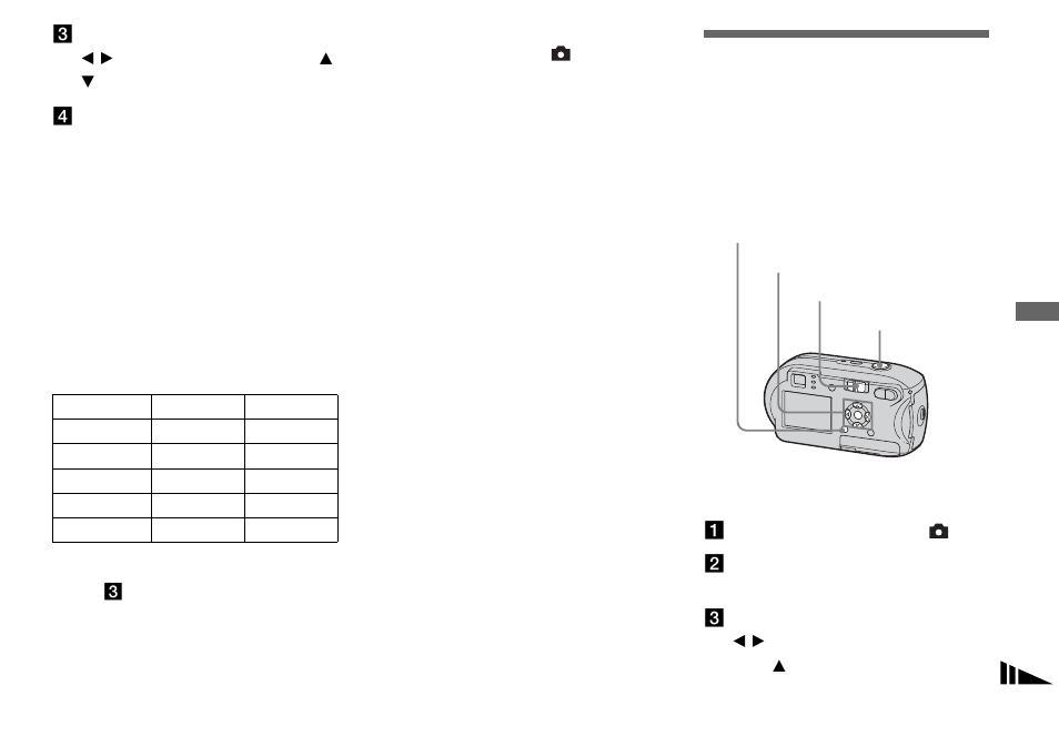 Shooting in multi burst mode, Multi burst | Sony DSC-P41 User Manual | Page 57 / 124