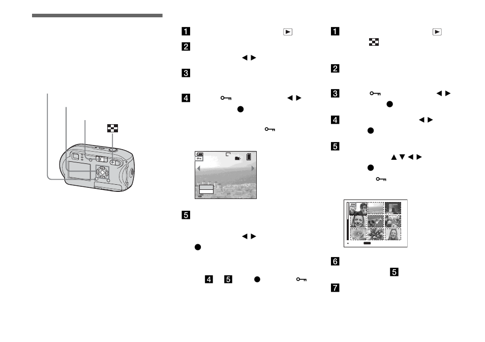 Still image editing, Protecting images, Protecting images – protect | Sony DSC-P41 User Manual | Page 64 / 124