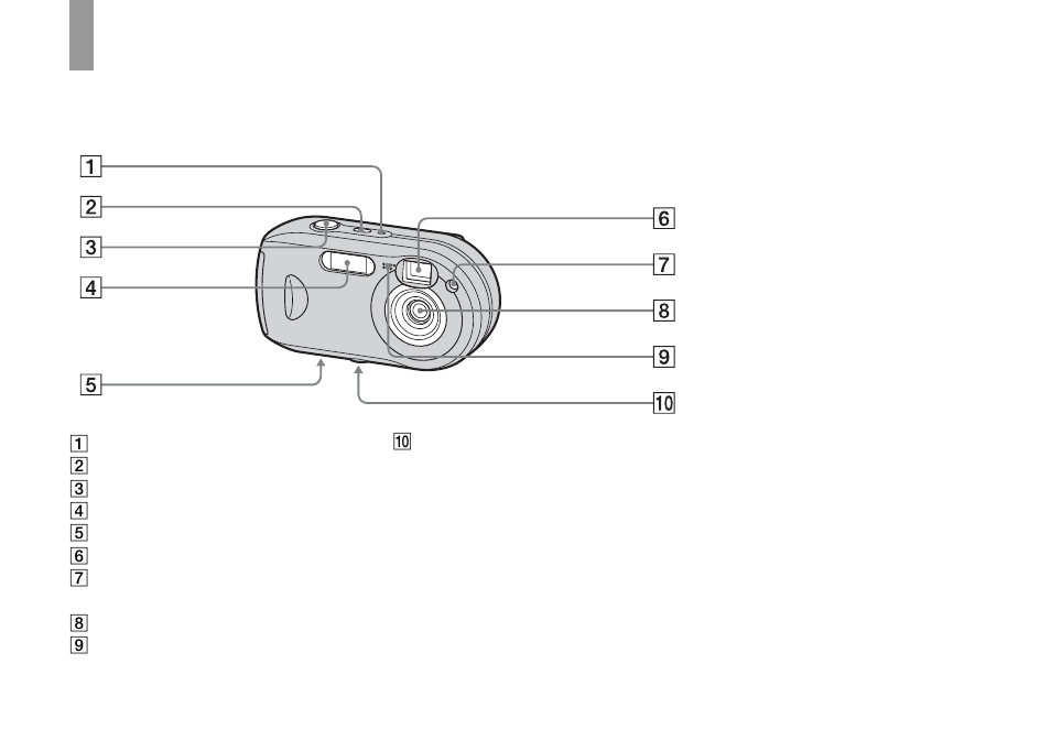 Identifying the parts | Sony DSC-P41 User Manual | Page 8 / 124