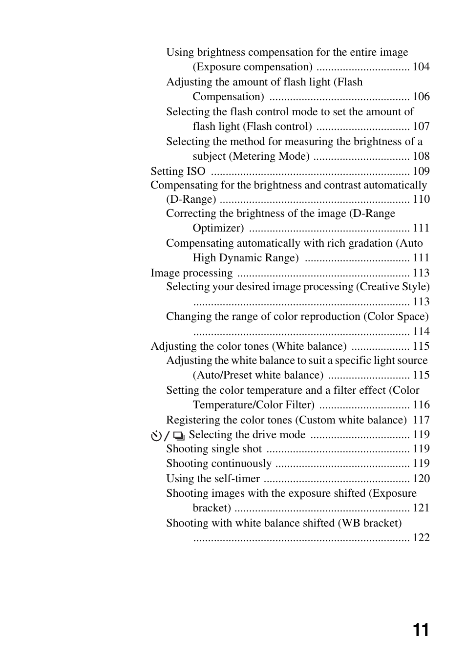 Sony SLT-A35 User Manual | Page 11 / 202