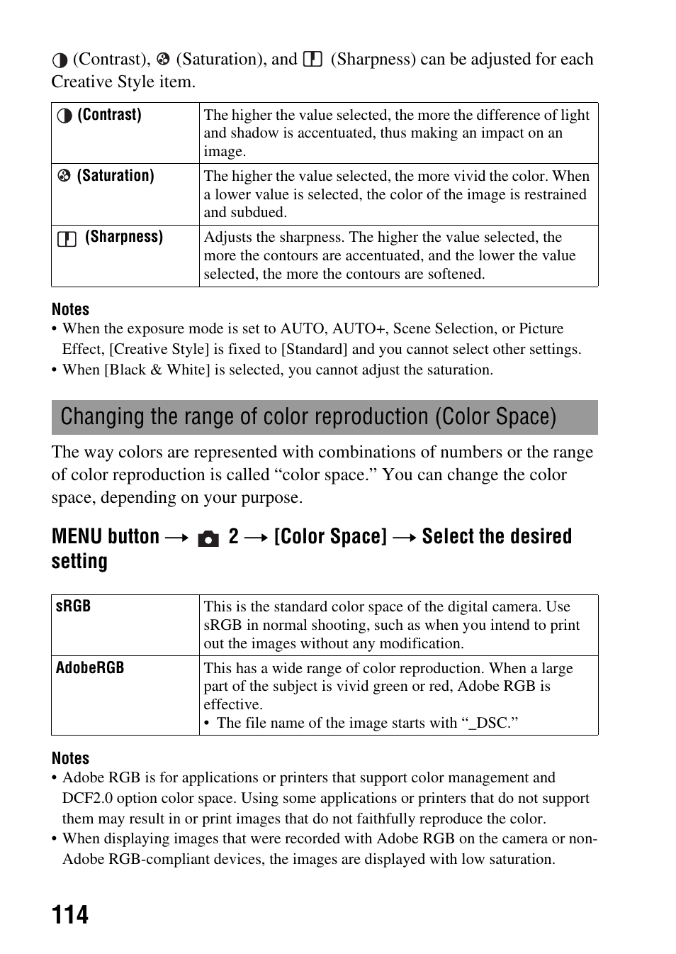 Sony SLT-A35 User Manual | Page 114 / 202