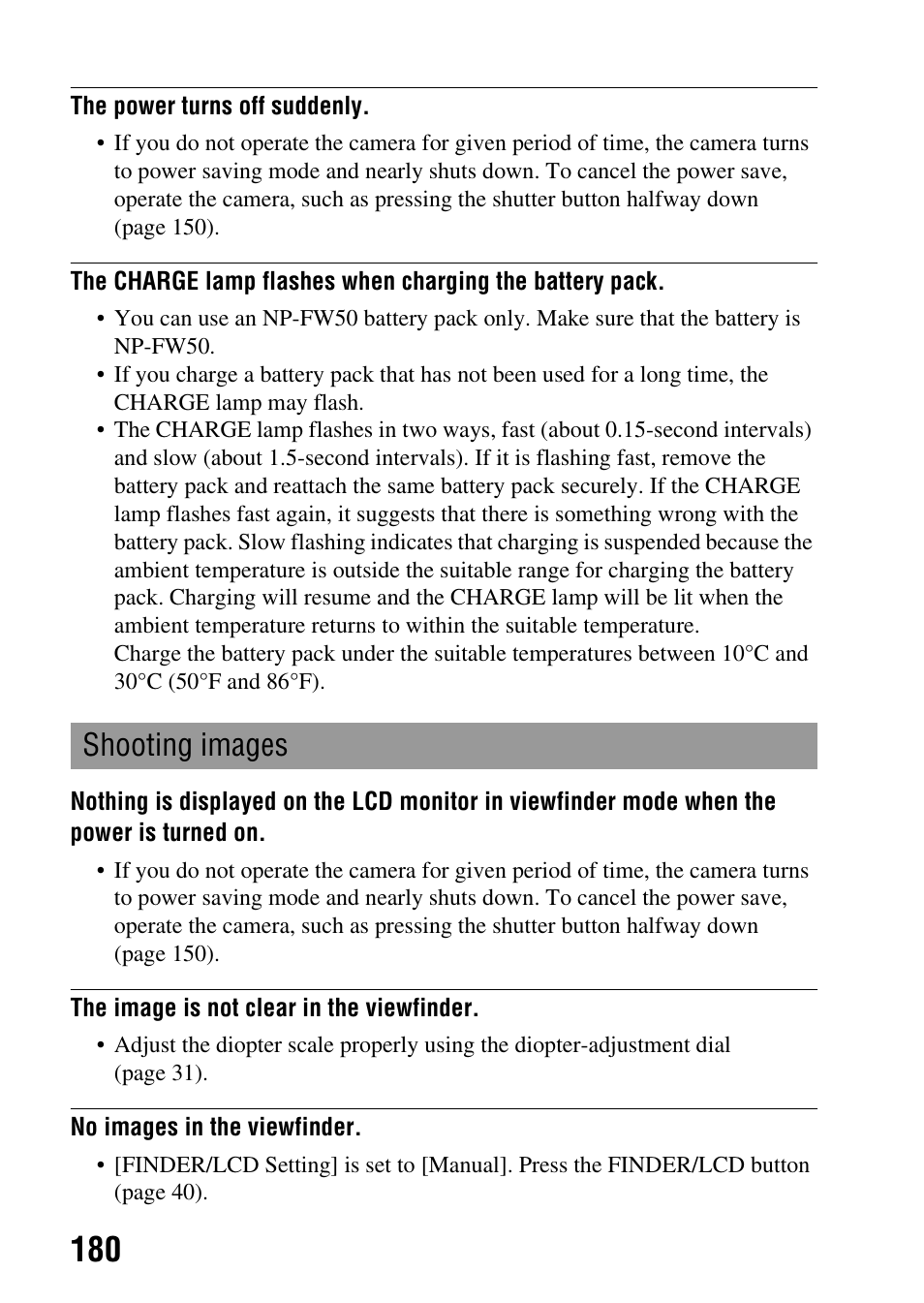 Shooting images | Sony SLT-A35 User Manual | Page 180 / 202