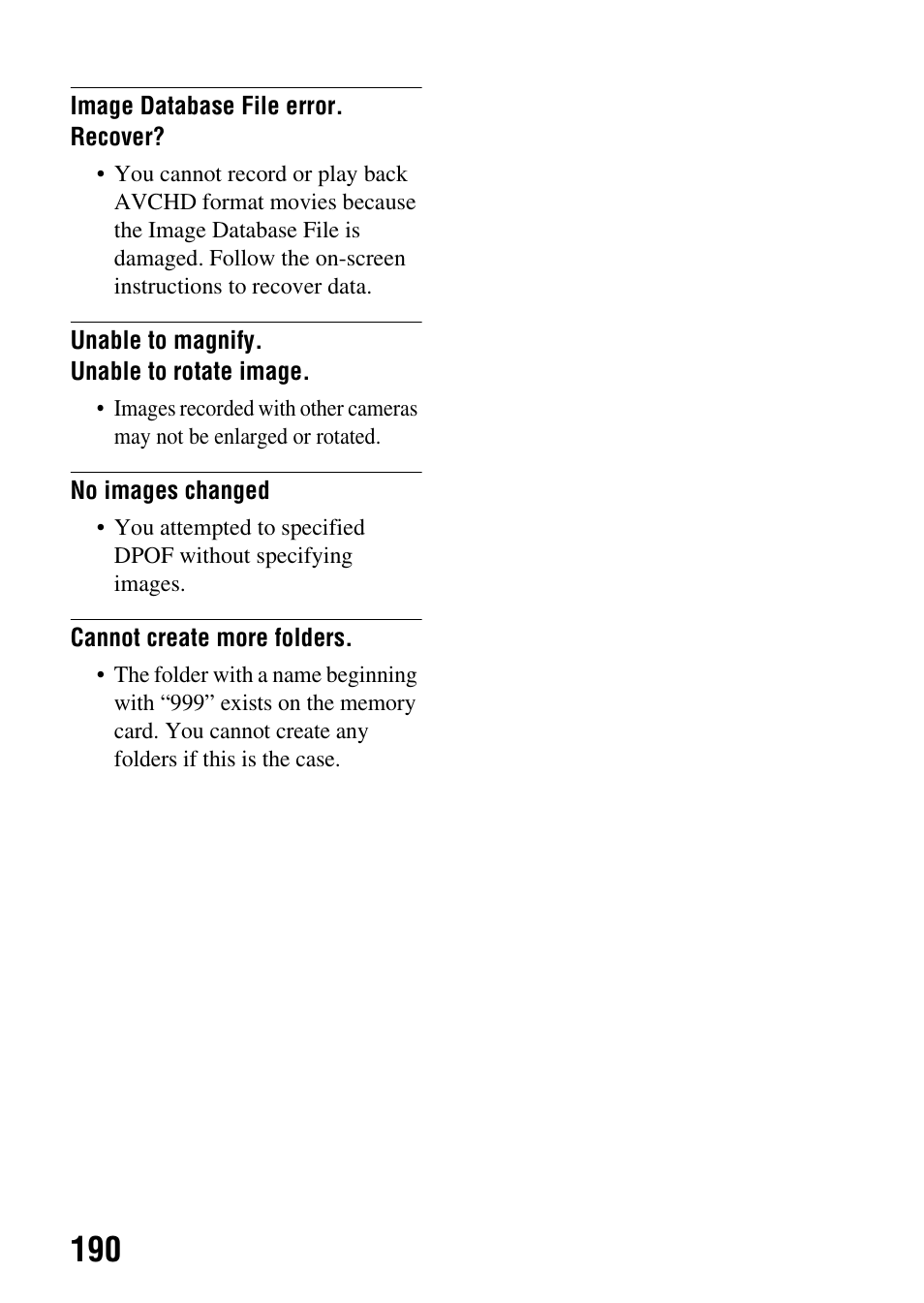 Sony SLT-A35 User Manual | Page 190 / 202