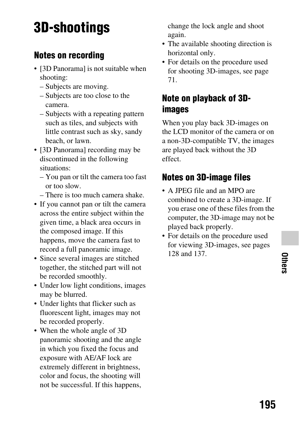 3d-shootings | Sony SLT-A35 User Manual | Page 195 / 202