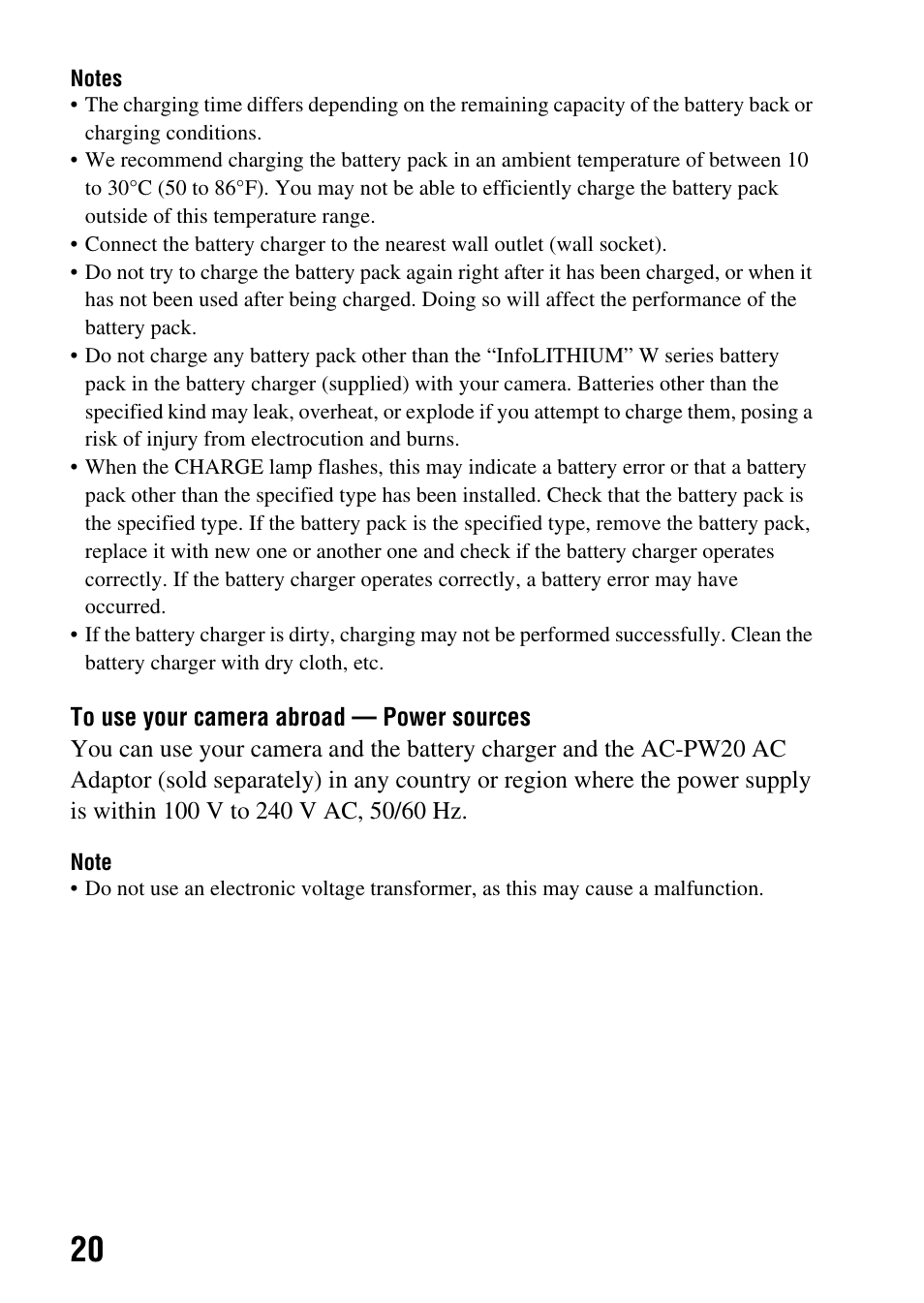Sony SLT-A35 User Manual | Page 20 / 202