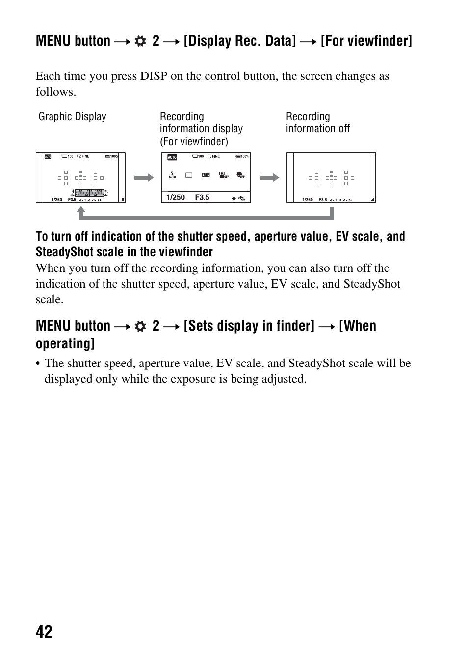 Sony SLT-A35 User Manual | Page 42 / 202