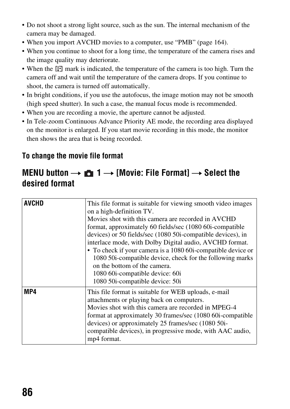 Sony SLT-A35 User Manual | Page 86 / 202