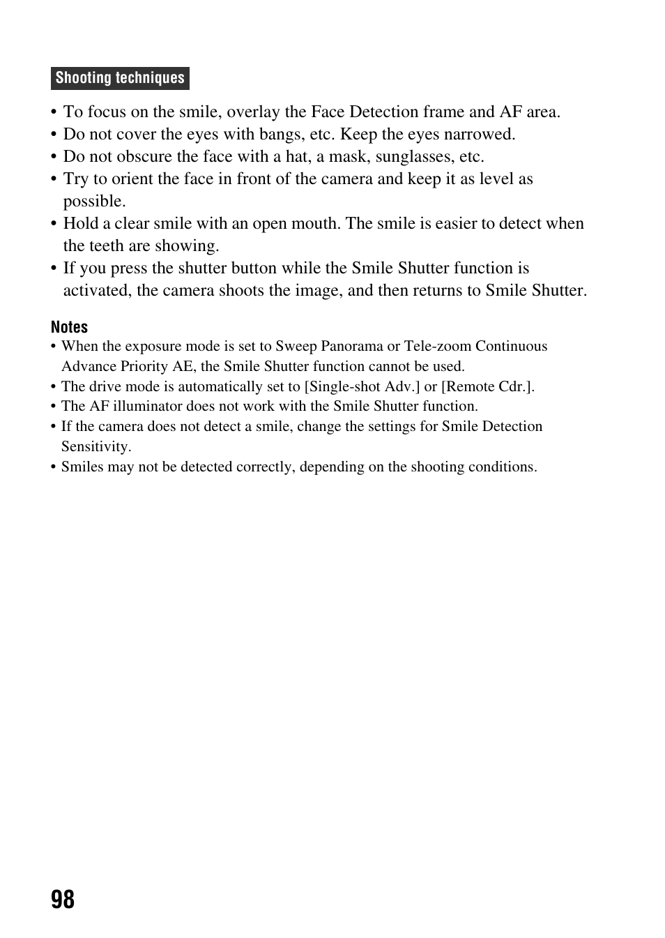 Sony SLT-A35 User Manual | Page 98 / 202