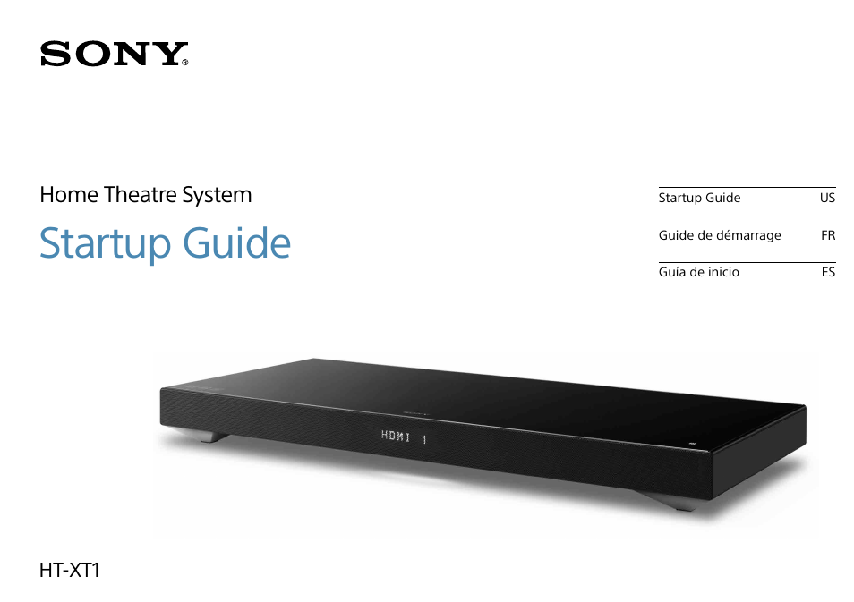 Sony HT-XT1 User Manual | 16 pages