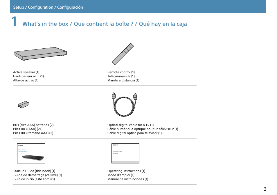 Sony HT-XT1 User Manual | Page 3 / 16