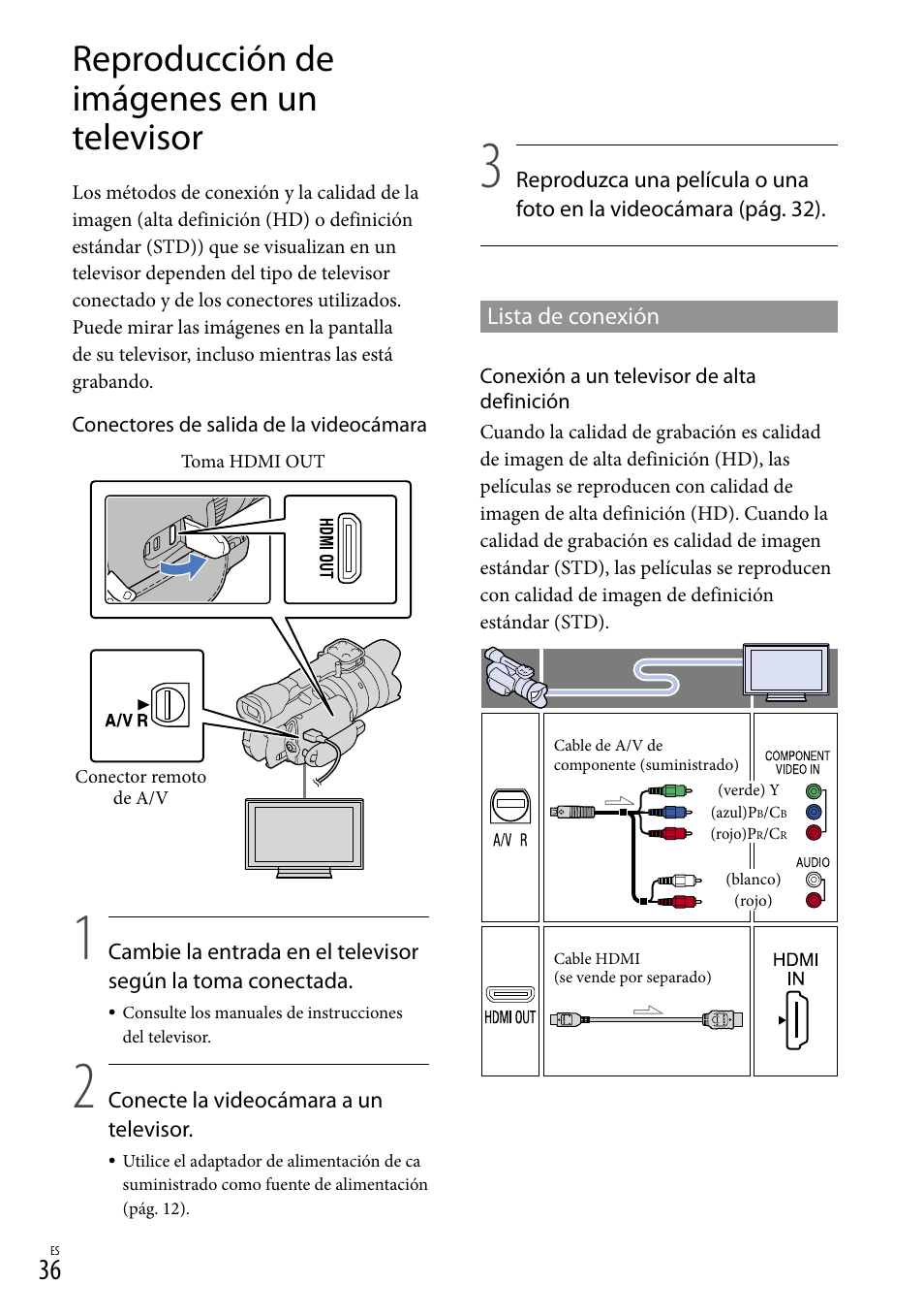 Reproducción de imágenes en un televisor | Sony NEX-VG20 User Manual | Page 114 / 155