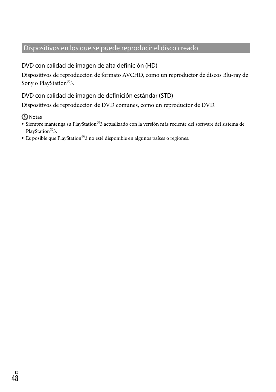 Dvd con calidad de imagen de alta definición (hd) | Sony NEX-VG20 User Manual | Page 126 / 155