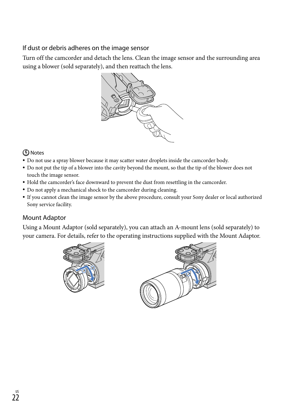 Sony NEX-VG20 User Manual | Page 22 / 155