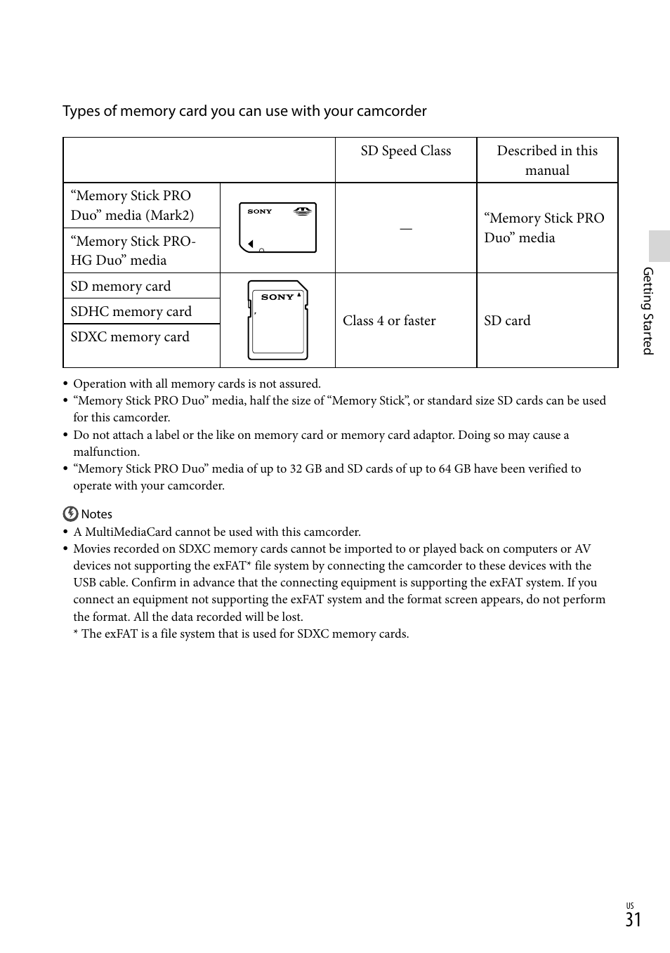 Sony NEX-VG20 User Manual | Page 31 / 155