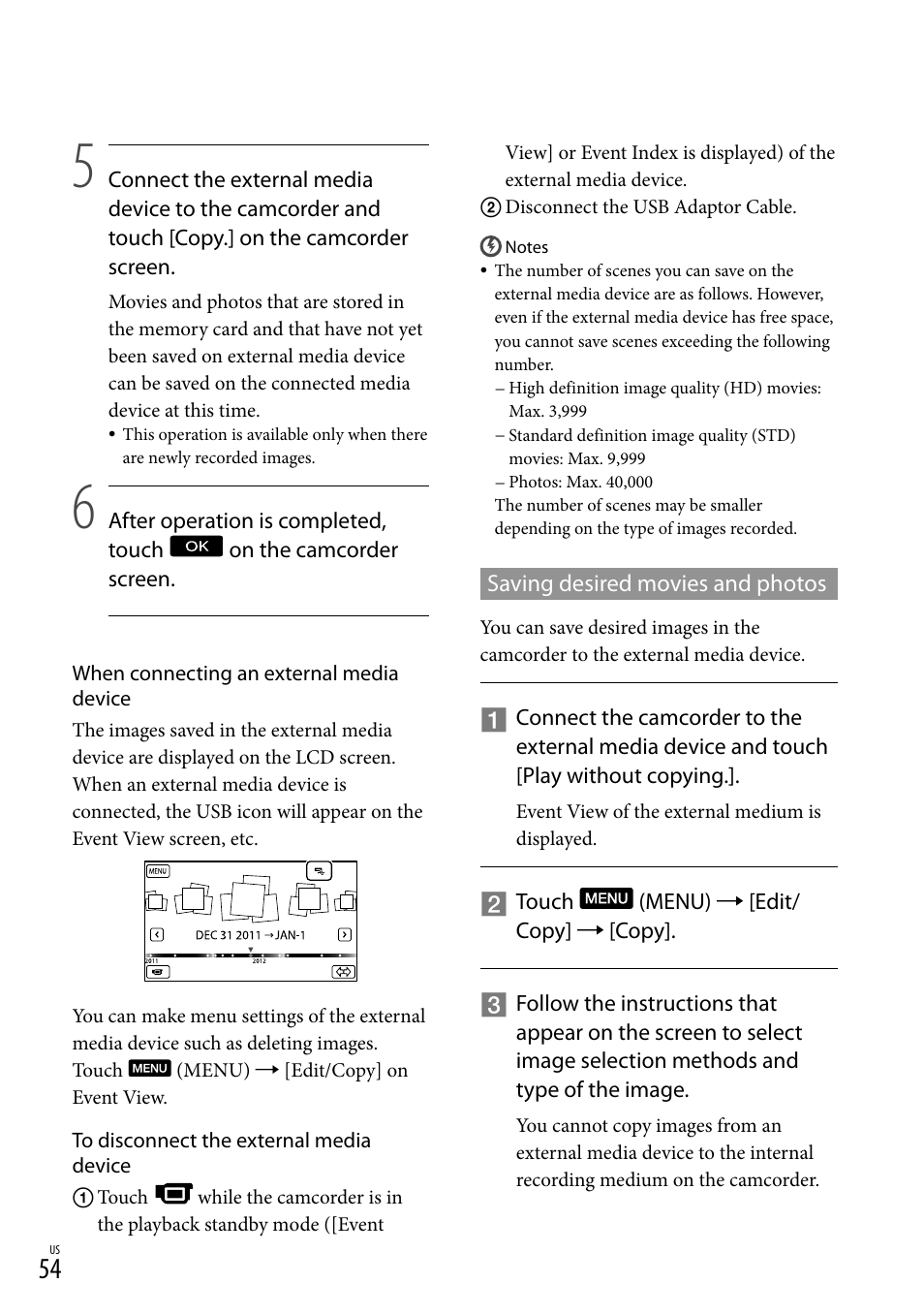 Sony NEX-VG20 User Manual | Page 54 / 155