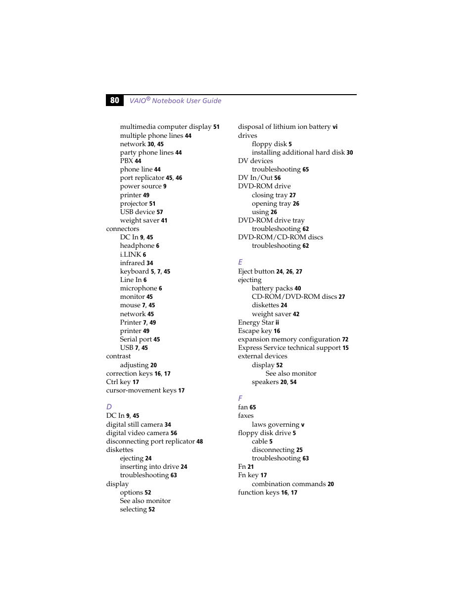 Sony PCG-F420 User Manual | Page 90 / 94