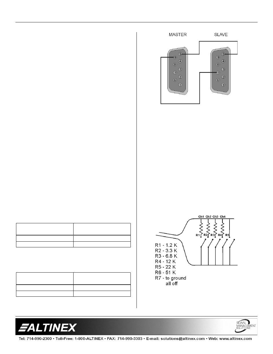 Master-slave configuration, Control, Switchers | Altinex MX2406RM User Manual | Page 10 / 14
