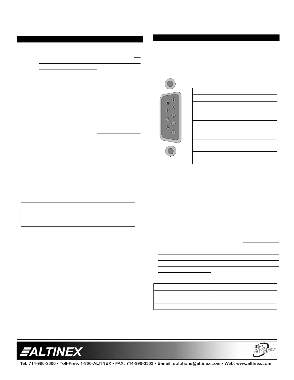 Installing your switcher, Operation, Rs-232 control | Switchers | Altinex MX2406RM User Manual | Page 8 / 14