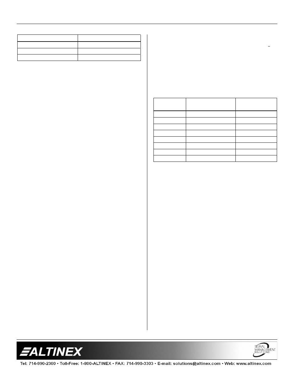 Rs-232 protocol, Switchers | Altinex MX2406RM User Manual | Page 9 / 14