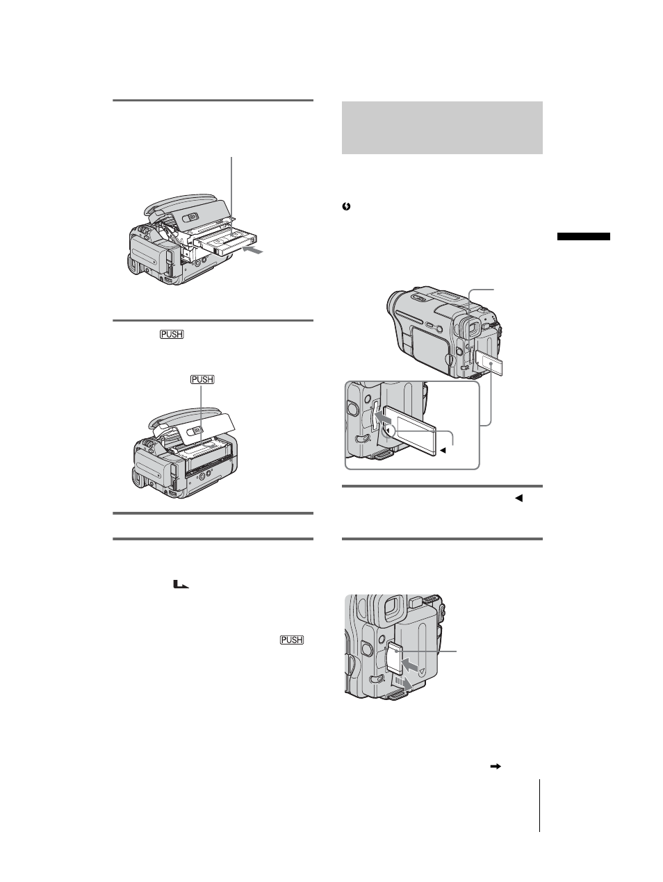 Inserting a “memory stick | Sony DCR-TRV460 User Manual | Page 21 / 136