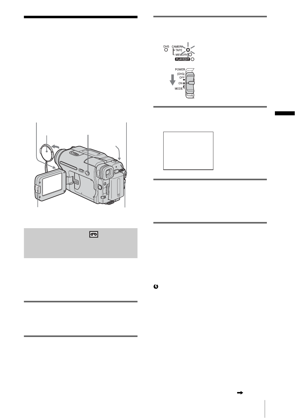 Recording with ease – easy handycam, Recording a movie, Recording with ease | Sony DCR-TRV460 User Manual | Page 33 / 136