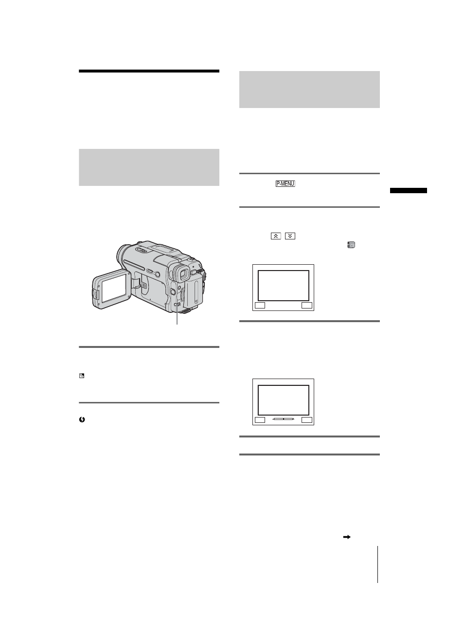 Adjusting the exposure, Adjusting the exposure for backlit subjects, P. 35) | Sony DCR-TRV460 User Manual | Page 35 / 136