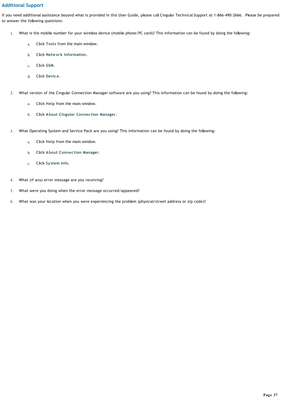 Support and troubleshooting guide, Additional support | Sony VGN-T360P User Manual | Page 37 / 43