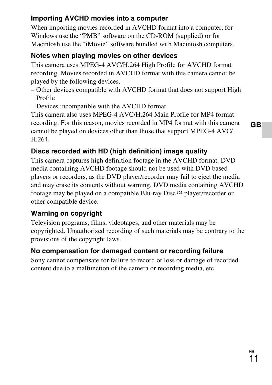 Sony DSC-WX5 User Manual | Page 11 / 68
