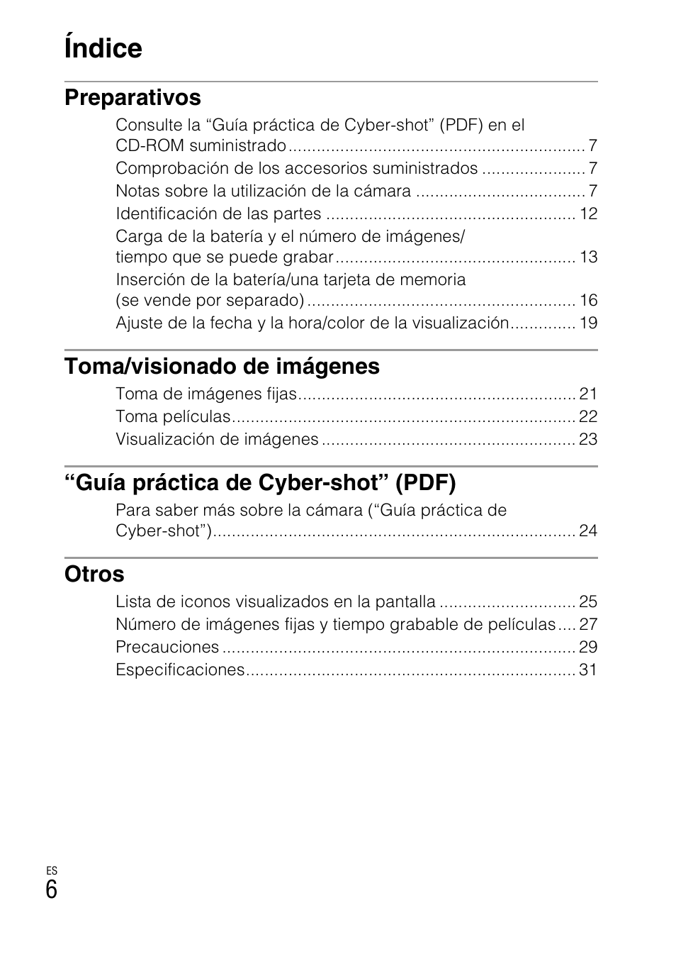 Índice | Sony DSC-WX5 User Manual | Page 38 / 68