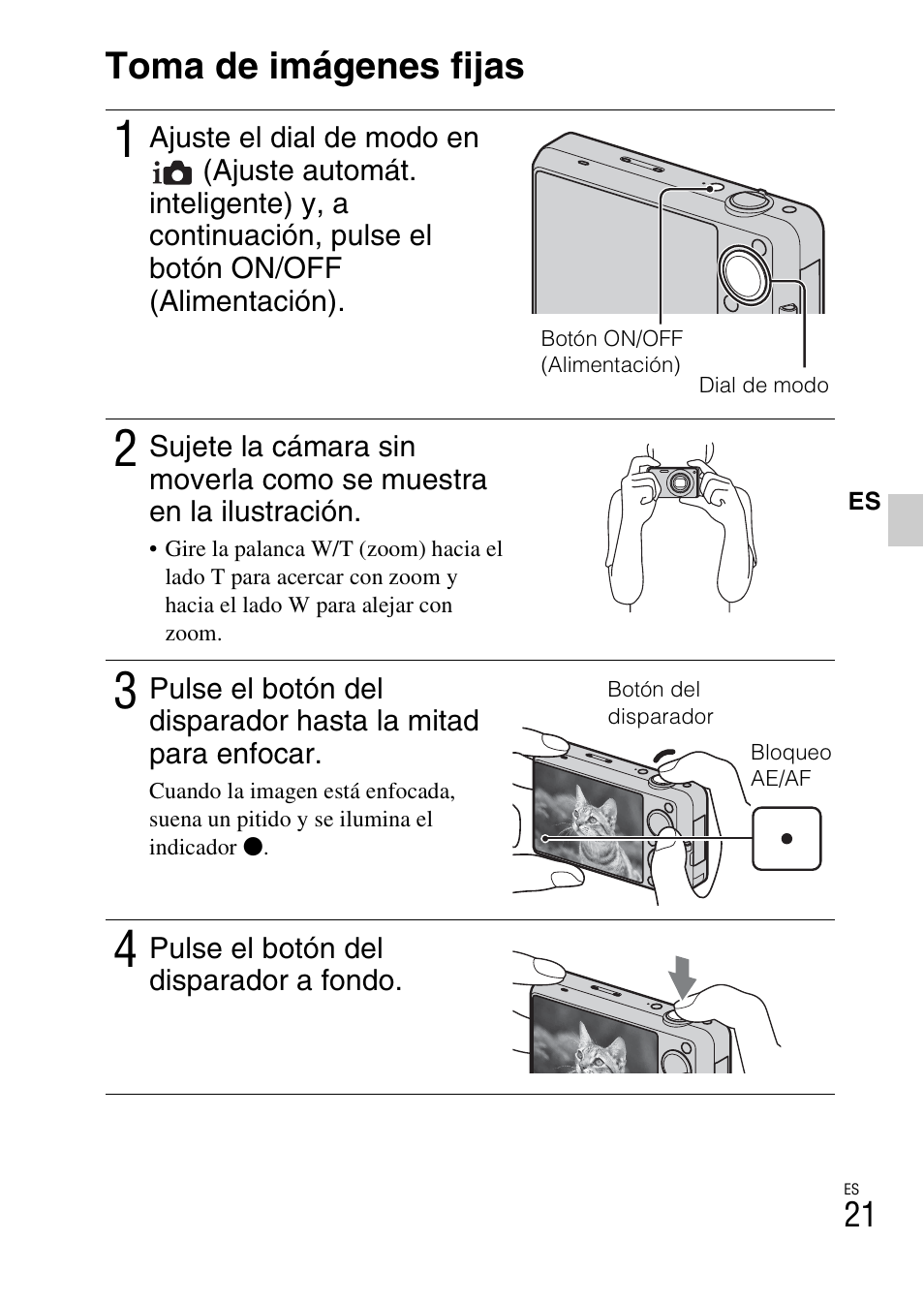 Toma de imágenes fijas | Sony DSC-WX5 User Manual | Page 53 / 68