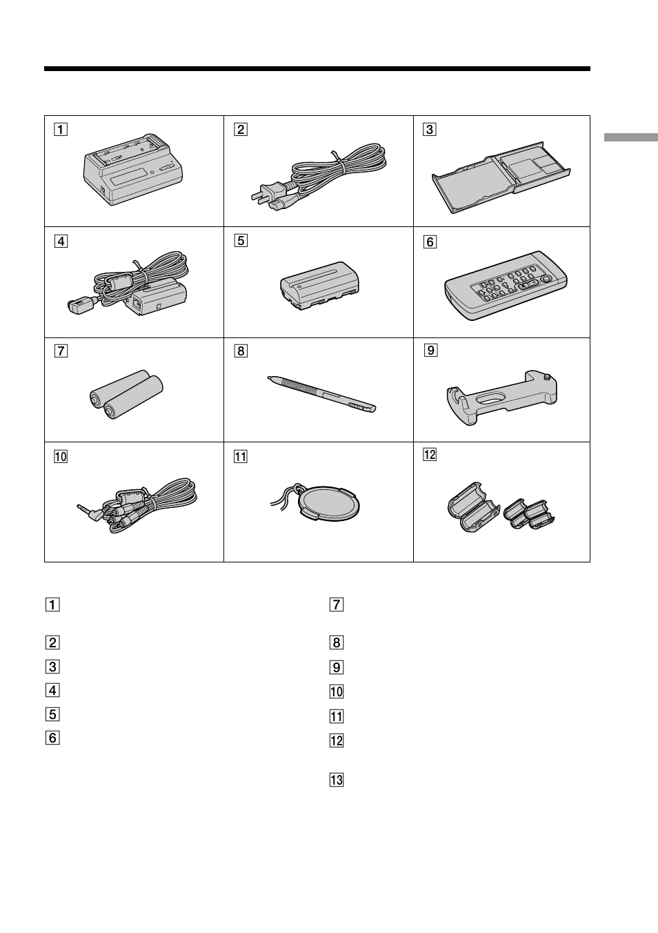 Checking supplied accessories | Sony DCM-M1 User Manual | Page 7 / 132