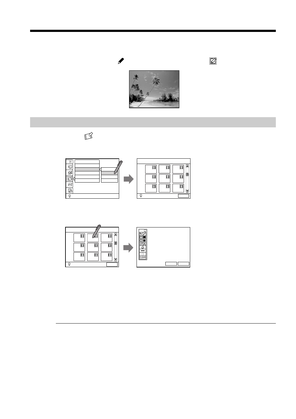 Drawing/effect, Drawing on the picture, Drawing on a picture | Sony DCM-M1 User Manual | Page 78 / 132