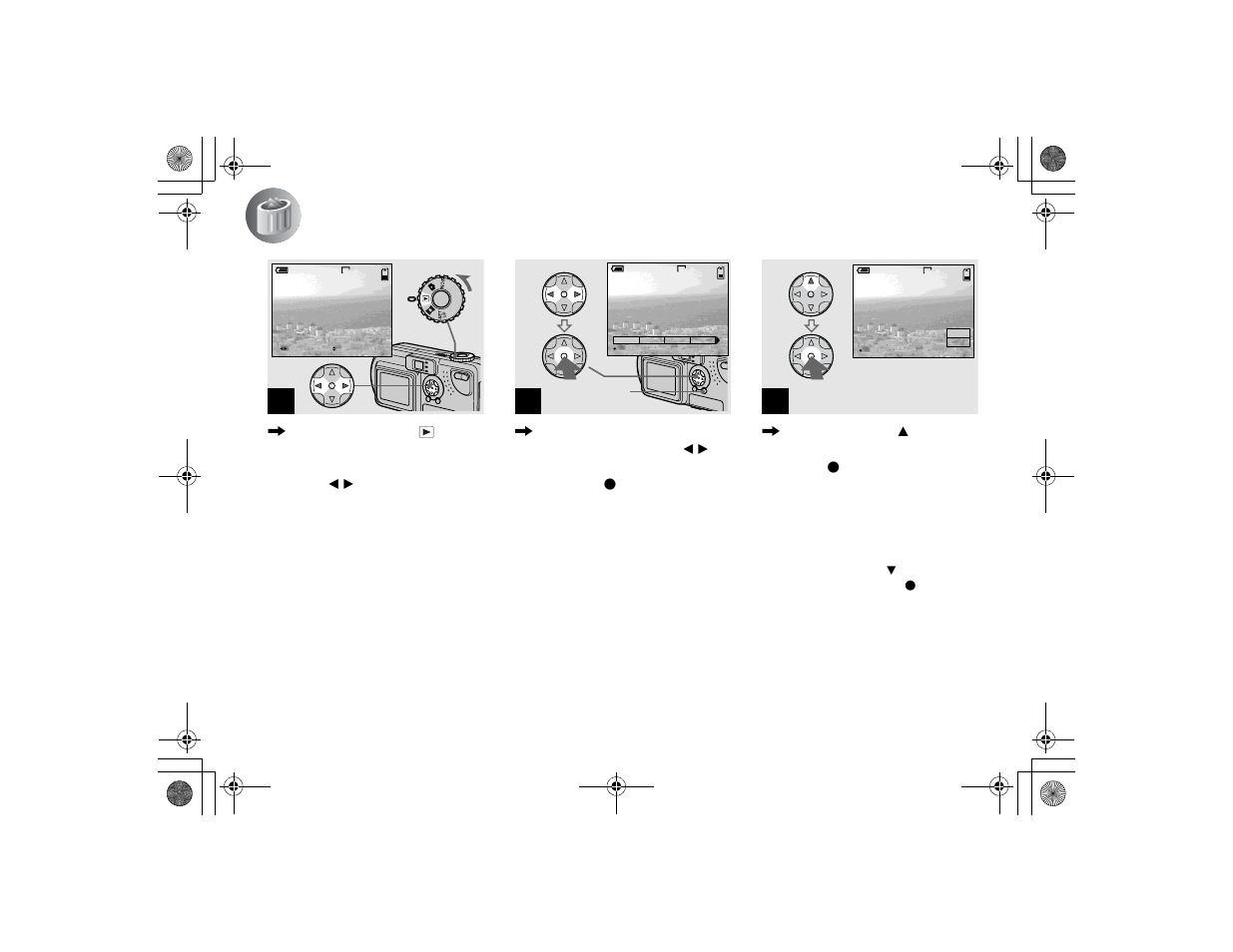 Deleting still images, Deleting images | Sony DSC-P2 User Manual | Page 34 / 104
