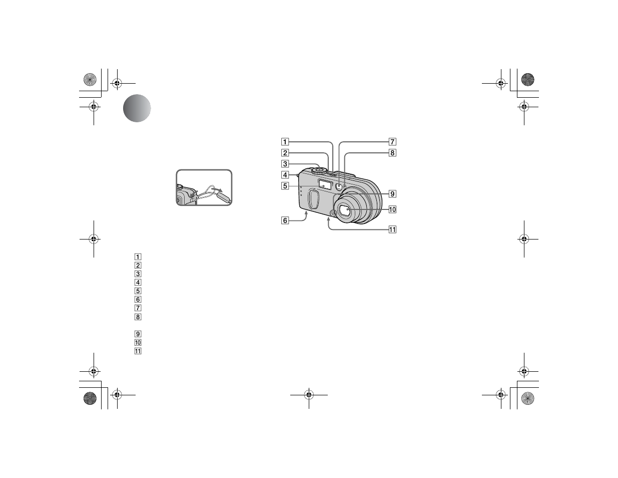 Identifying the parts | Sony DSC-P2 User Manual | Page 8 / 104