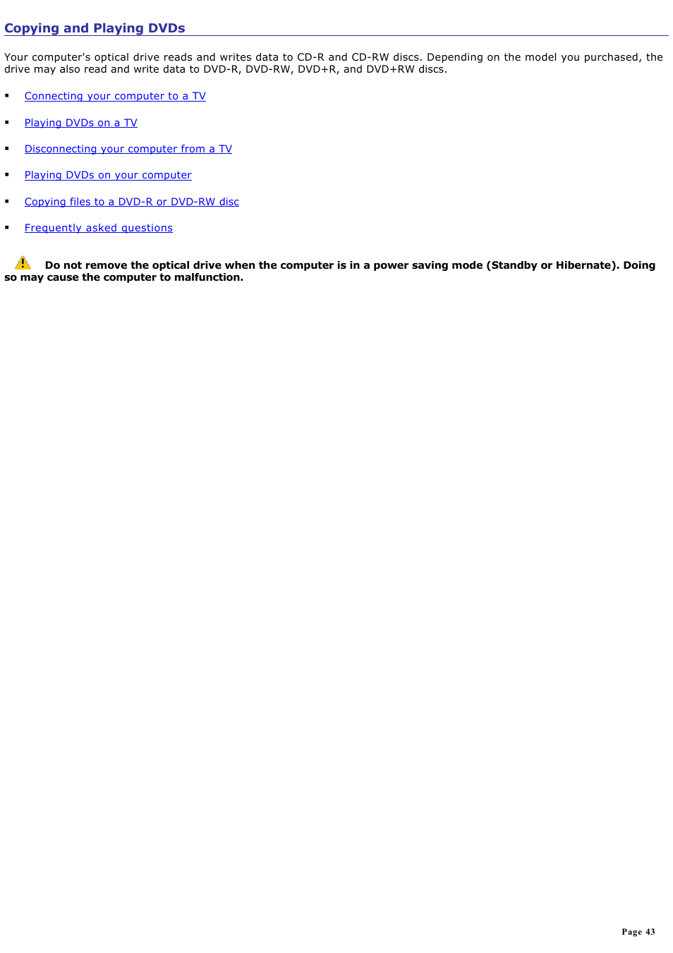 Copying and playing dvds | Sony PCG-GRV670 User Manual | Page 43 / 162