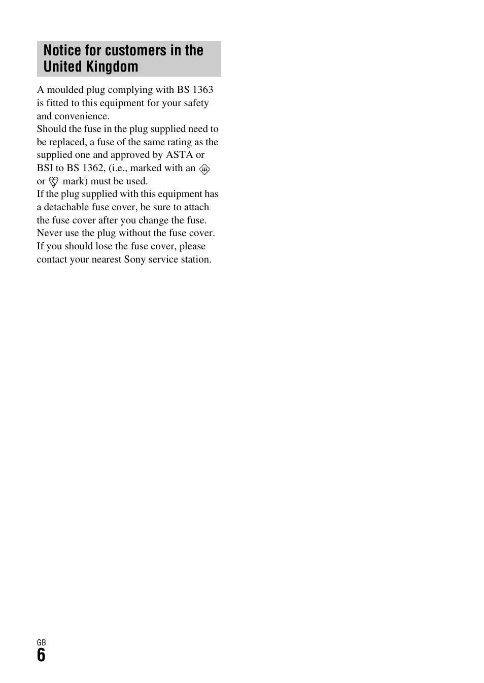 Notice for customers in the united kingdom | Sony DSC-RX1R User Manual | Page 6 / 76